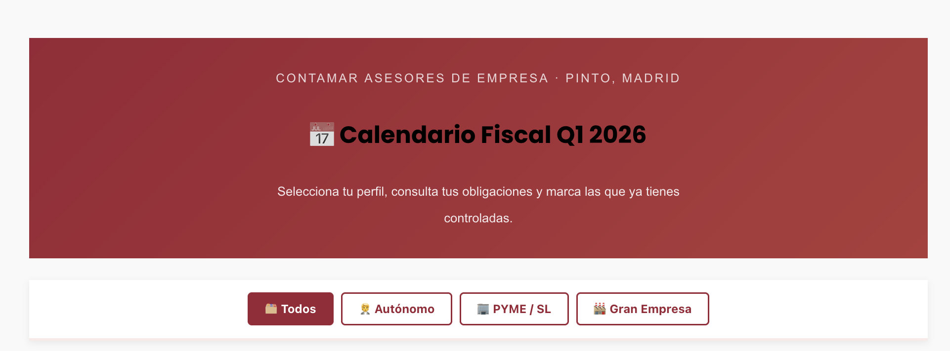 Home | Contamar calendario fiscal 2026