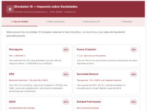 Simulador: Cómo calcular el impuesto de sociedades