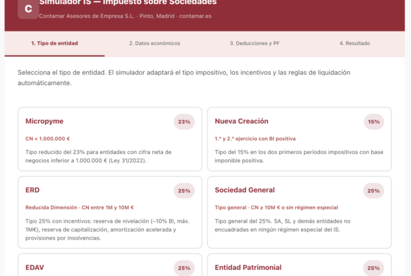 Simulador: Cómo calcular el impuesto de sociedades