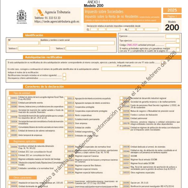 Cambios en el Modelo 200